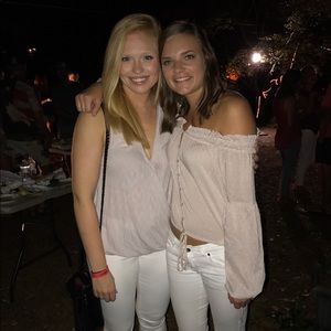 Pink off the shoulder top